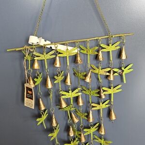 Green and Gold Dragonfly Wind Chime